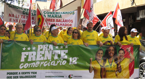 Mobilização dos comerciários gaúchos, marca lançamento da campanha salarial em Santa Maria